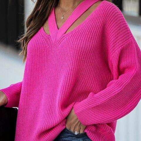 Fiona | Kuscheliger Strickpullover mit V-Ausschnitt