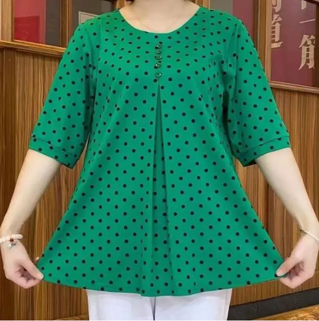 Donya | 2025 Neue Aktion  Neues T-Shirt mit Punkten