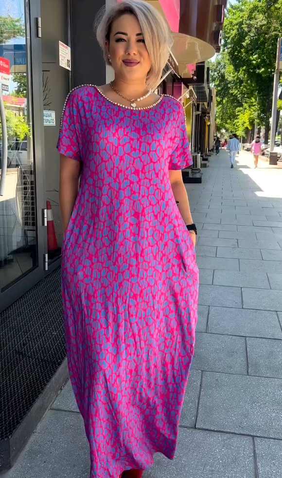 Terry |  Plus Size Kleid mit modernem Druck