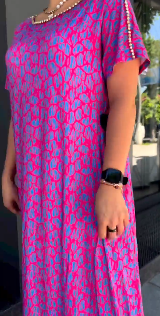 Alessia |  modisches Kleid mit Aufdruck in Plus Size