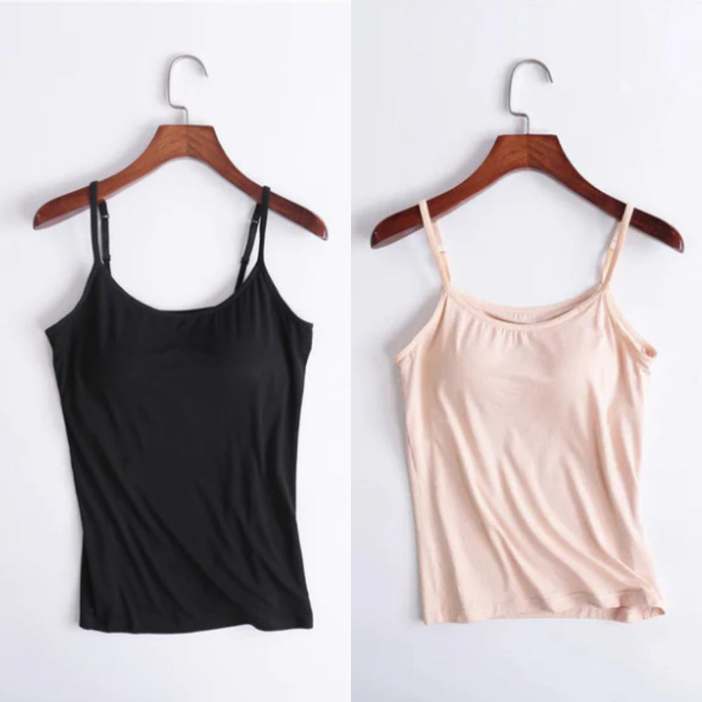 Leonora | Lockeres Leinen-Top mit integriertem BH