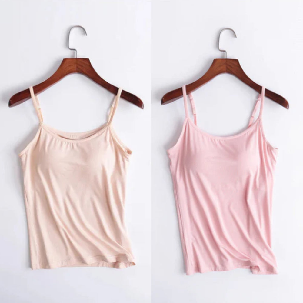 Leonora | Lockeres Leinen-Top mit integriertem BH