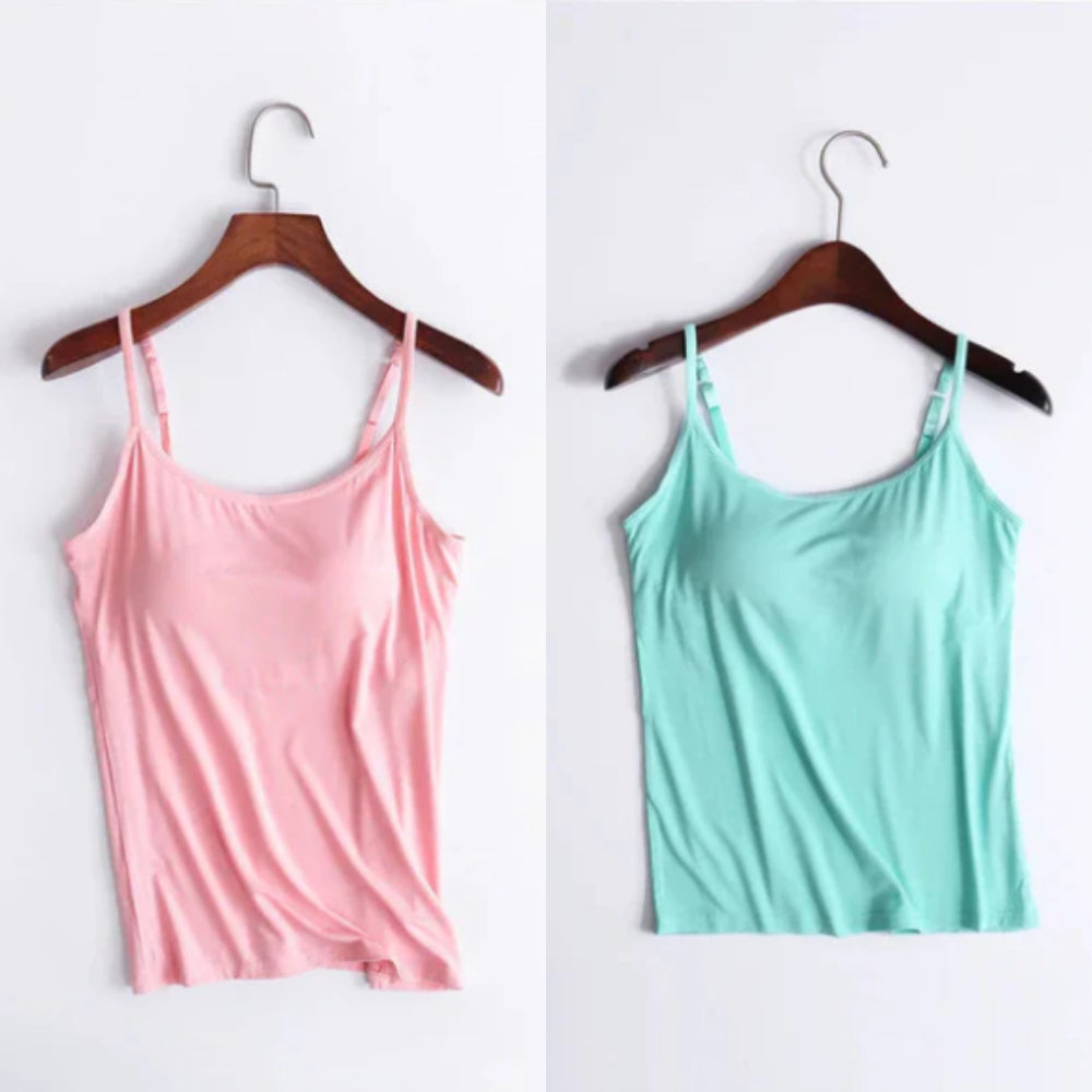 Leonora | Lockeres Leinen-Top mit integriertem BH