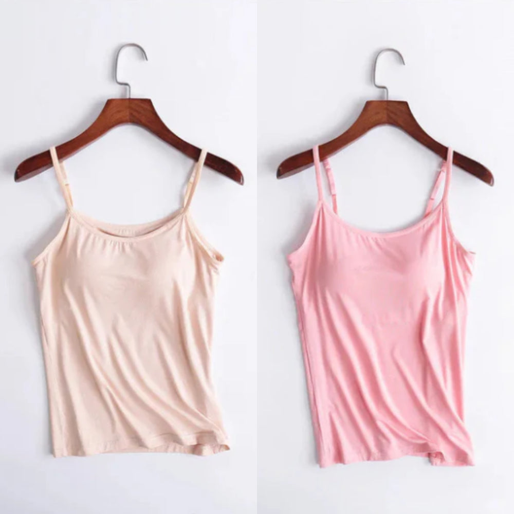 Leonora | Lockeres Leinen-Top mit integriertem BH