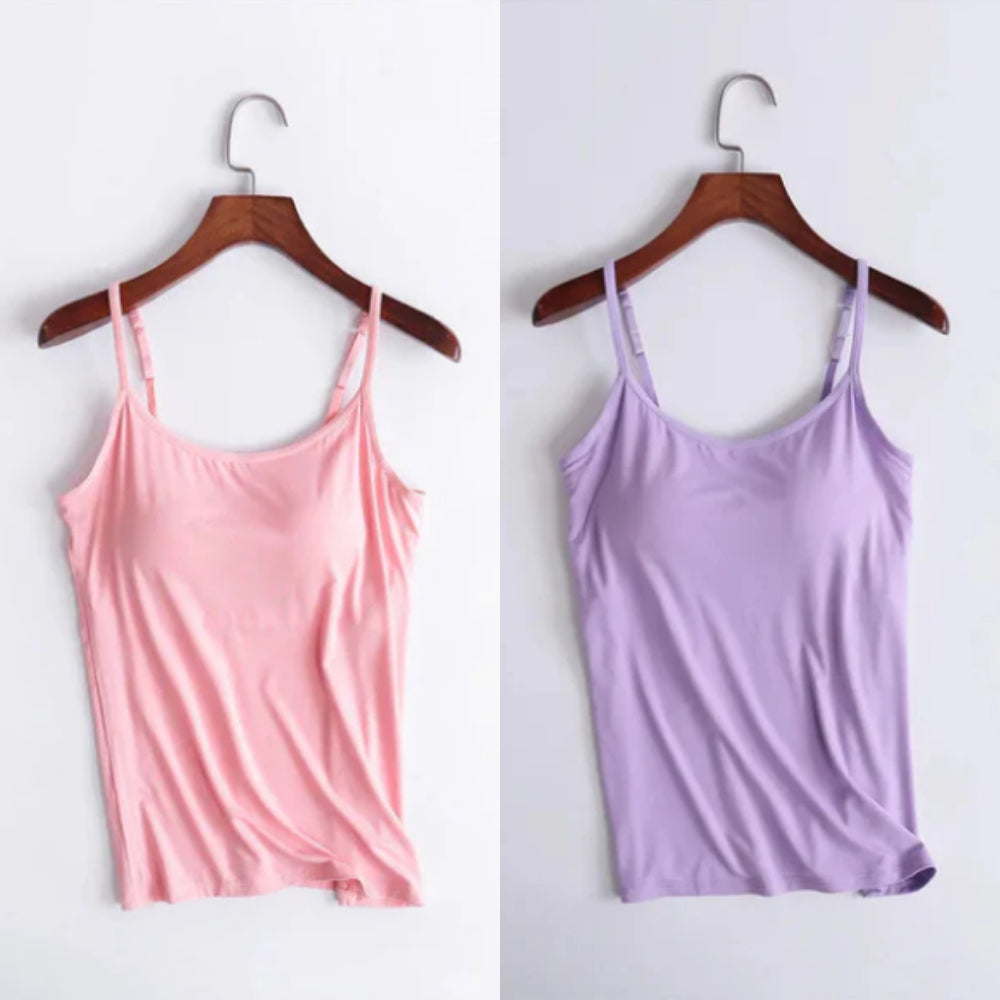 Leonora | Lockeres Leinen-Top mit integriertem BH