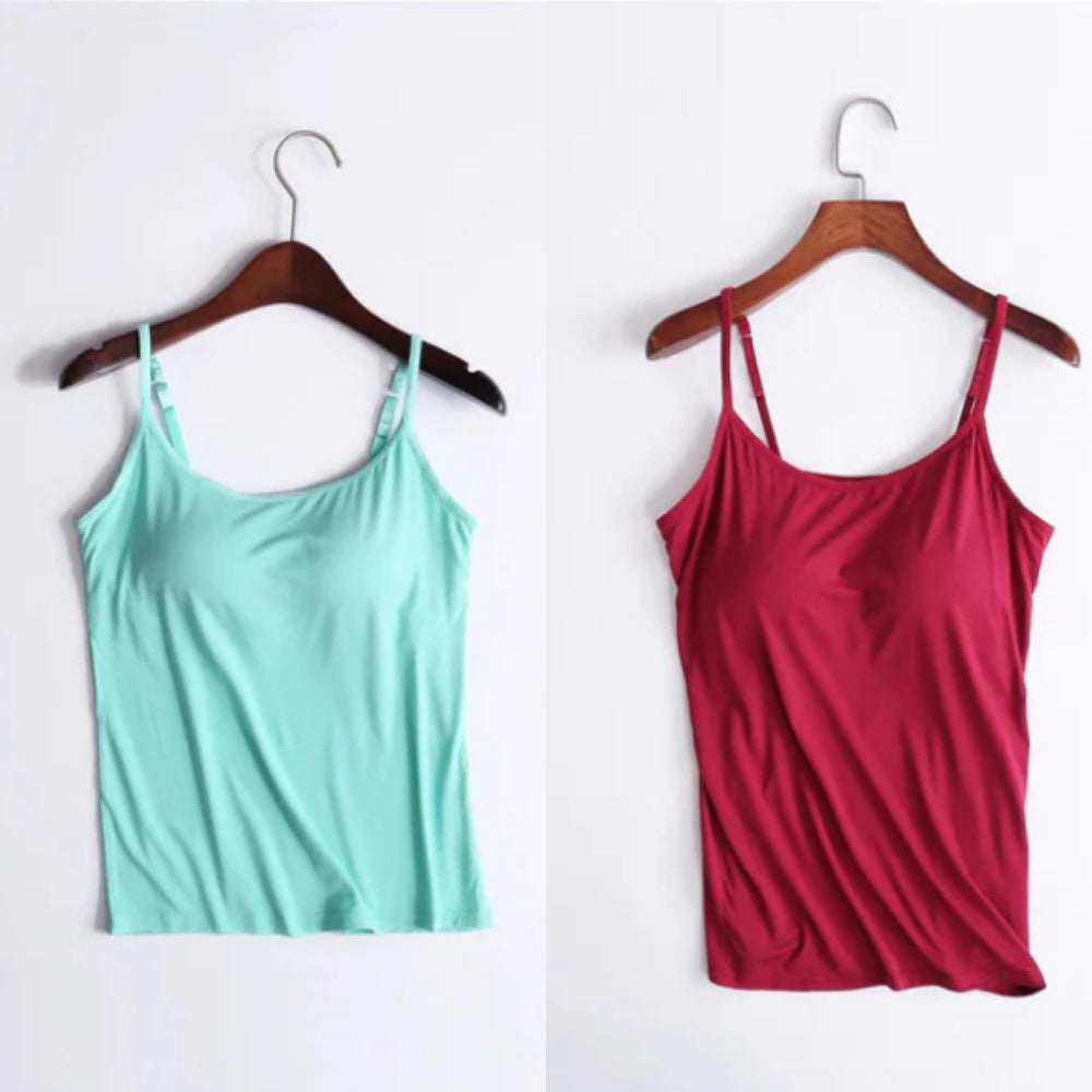 Leonora | Lockeres Leinen-Top mit integriertem BH