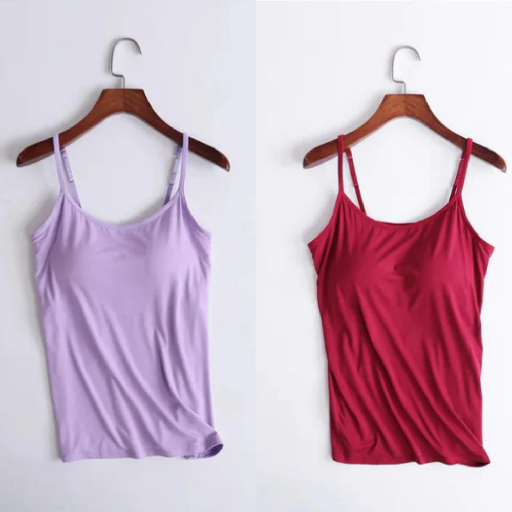 Leonora | Lockeres Leinen-Top mit integriertem BH