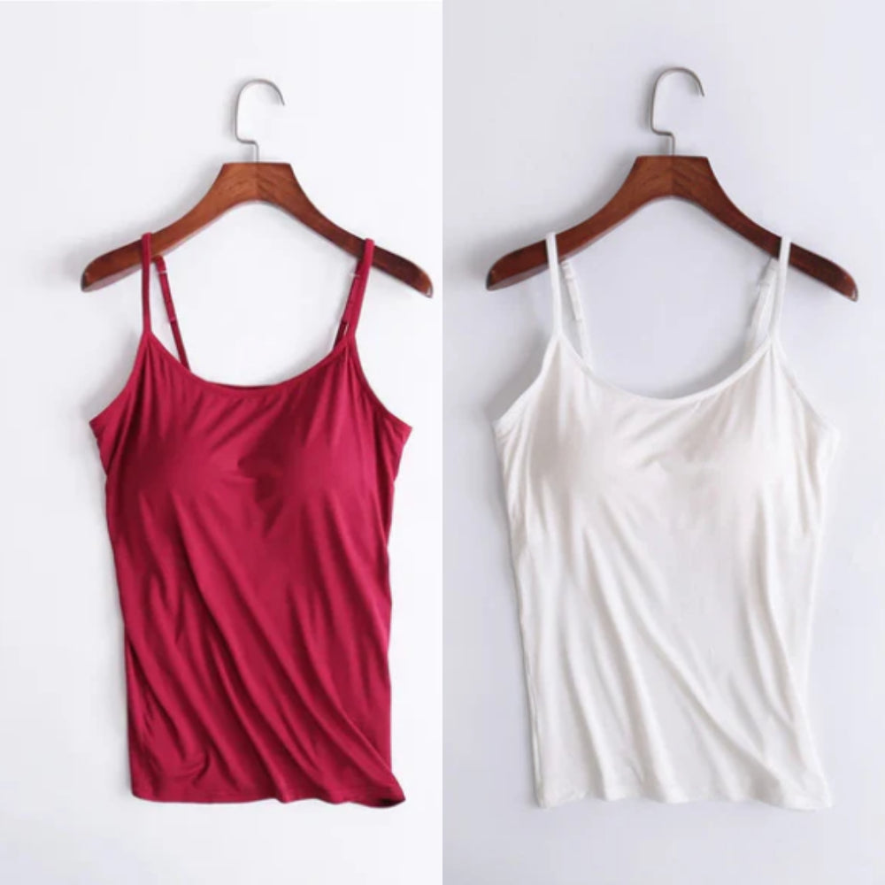 Leonora | Lockeres Leinen-Top mit integriertem BH