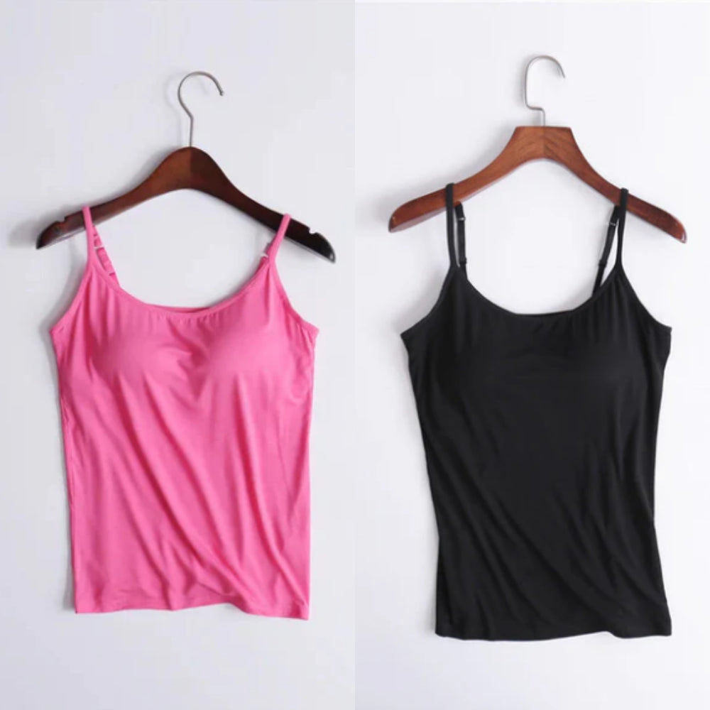 Leonora | Lockeres Leinen-Top mit integriertem BH