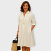 Malinda | Giolanta - Modernes Chemisierkleid mit V-Ausschnitt