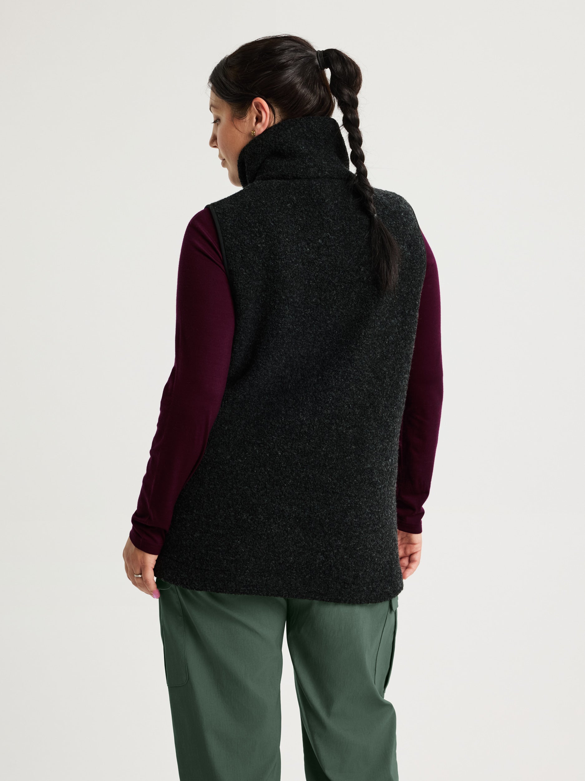 Linda | Woll-Fleece Weste Damen Schwarz - Fashion Trends & Outfit Inspirationen Winter