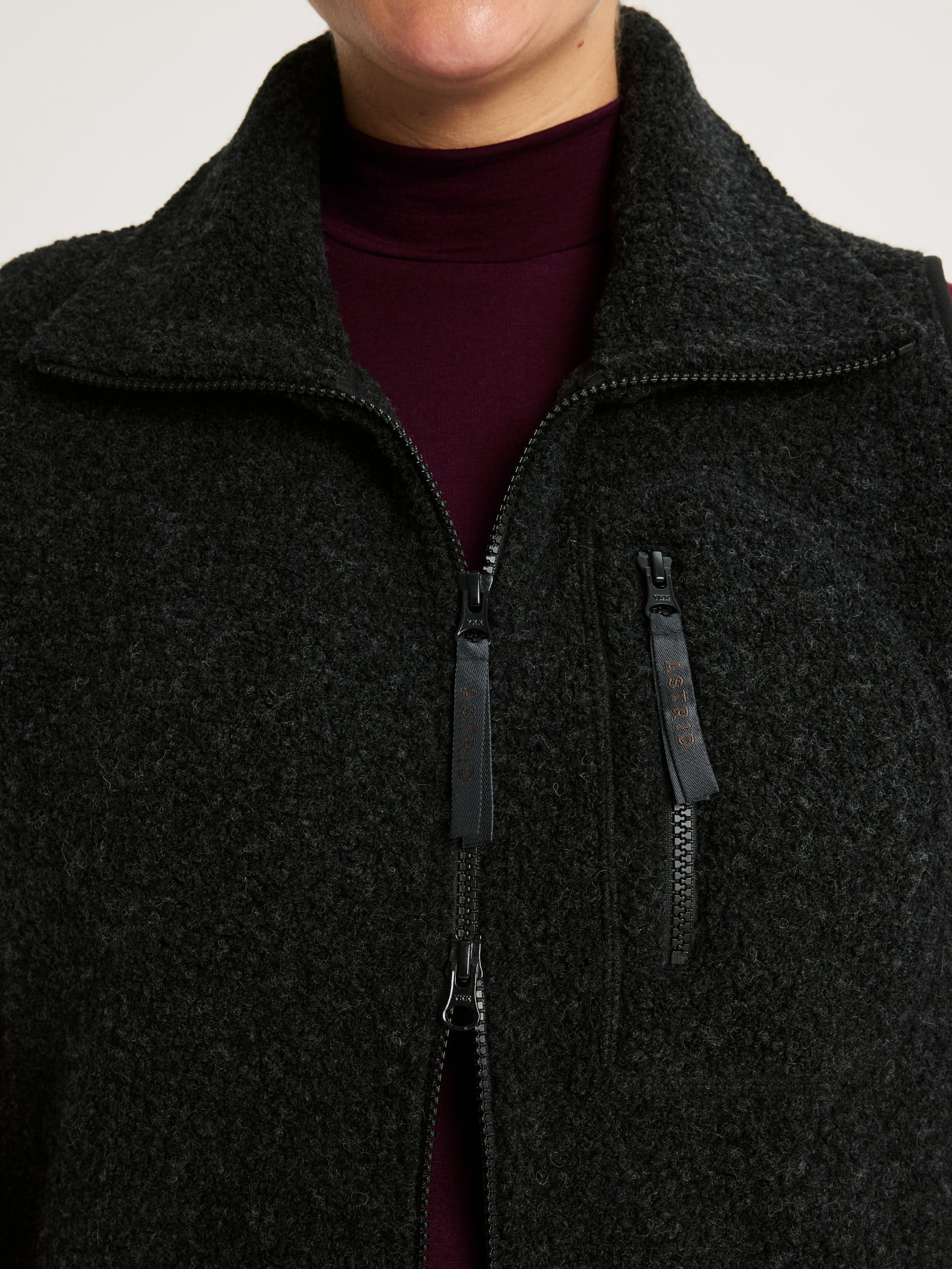 Linda | Woll-Fleece Weste Damen Schwarz - Fashion Trends & Outfit Inspirationen Winter