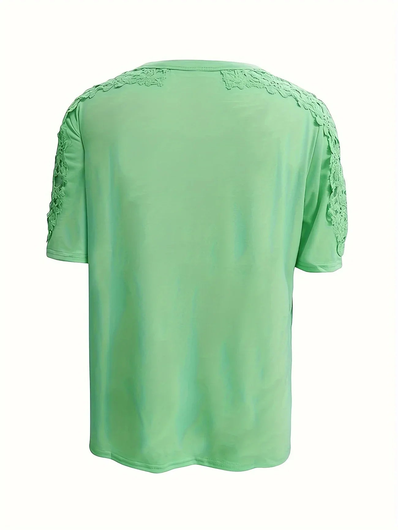 Addison | Elegantes Spitzen-Kurzarm-T-Shirt – Pastellfarben, Sommer, Damen