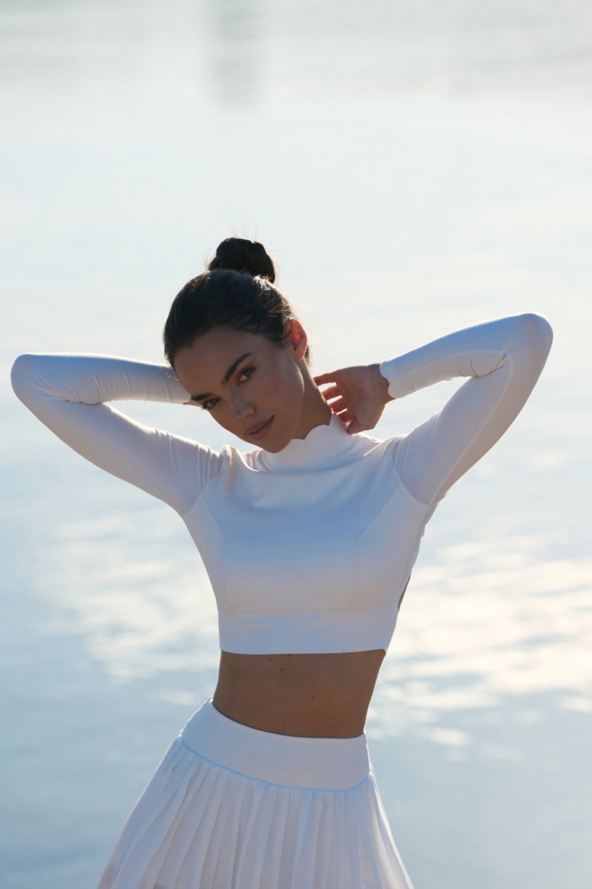 Laura | Stilvolles Langärmeliges Crop-Top mit Offenem Rücken