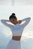 Laura | Stilvolles Langärmeliges Crop-Top mit Offenem Rücken