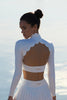 Laura | Stilvolles Langärmeliges Crop-Top mit Offenem Rücken
