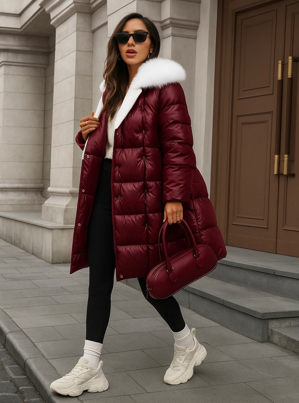 Pablo | Winteroutfit für Frauen - Felljacke Outfit Made in Italy