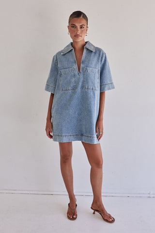 Elena | Denim-Minikleid