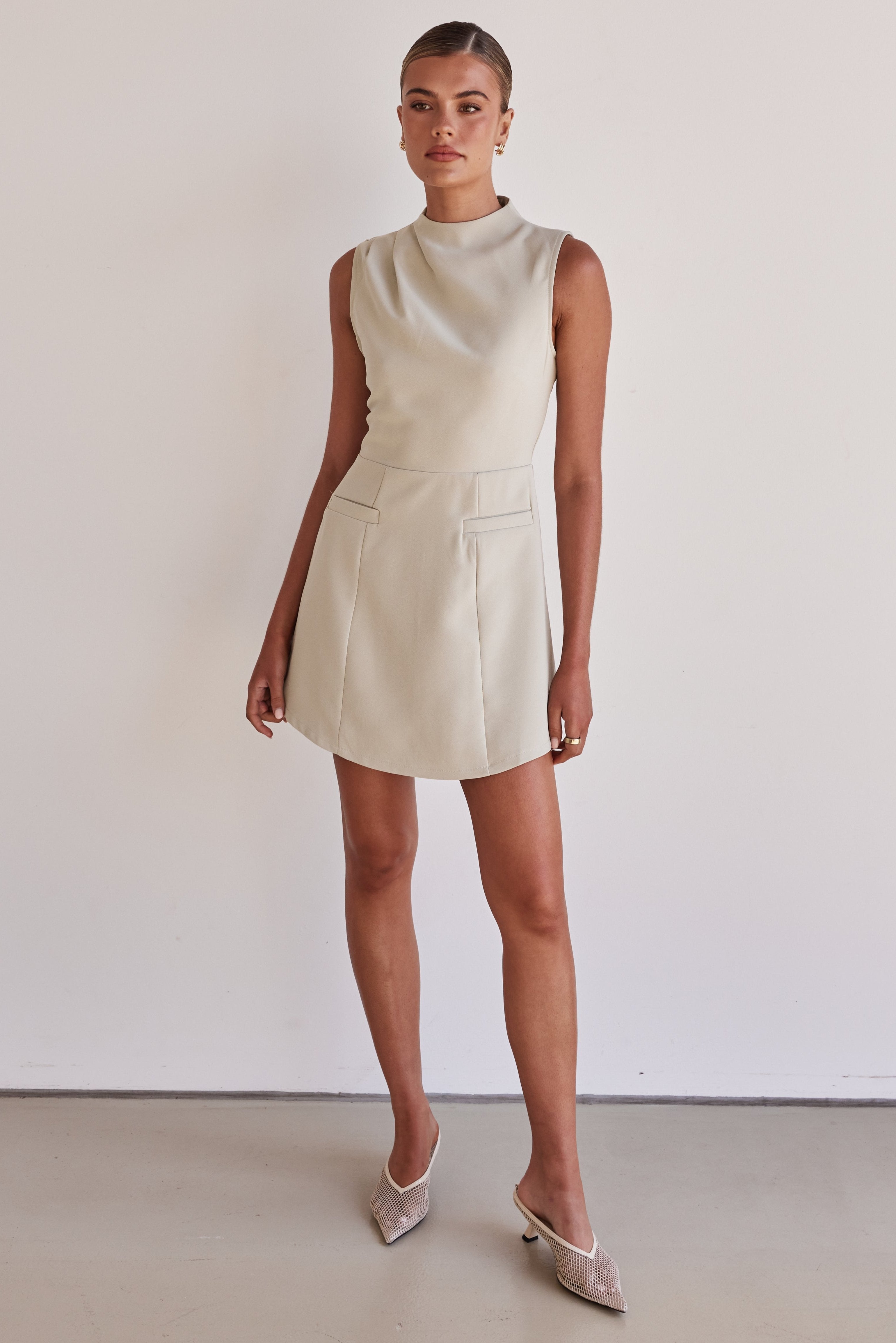 Gaia Mini Dress (Sage)