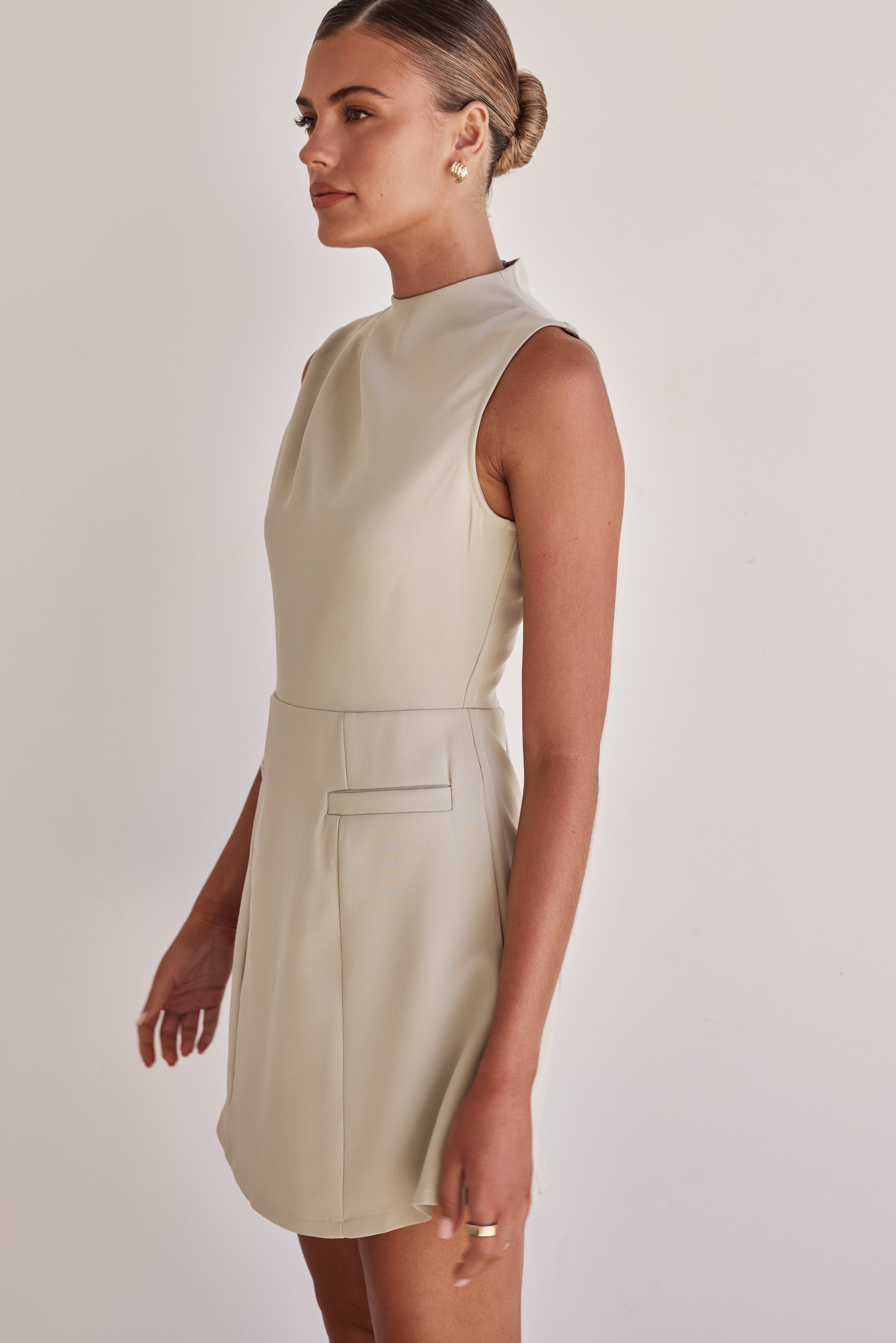 Gaia Mini Dress (Sage)
