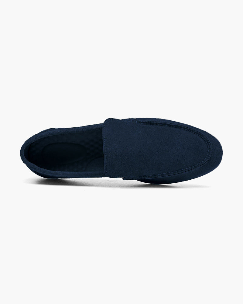 Madelynn | Old Money Premium Wildleder-Loafer in Marineblau