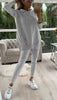 Amosa | Zweiteiliges Damen-Set in uni mit Kapuze und gefütterten Leggings