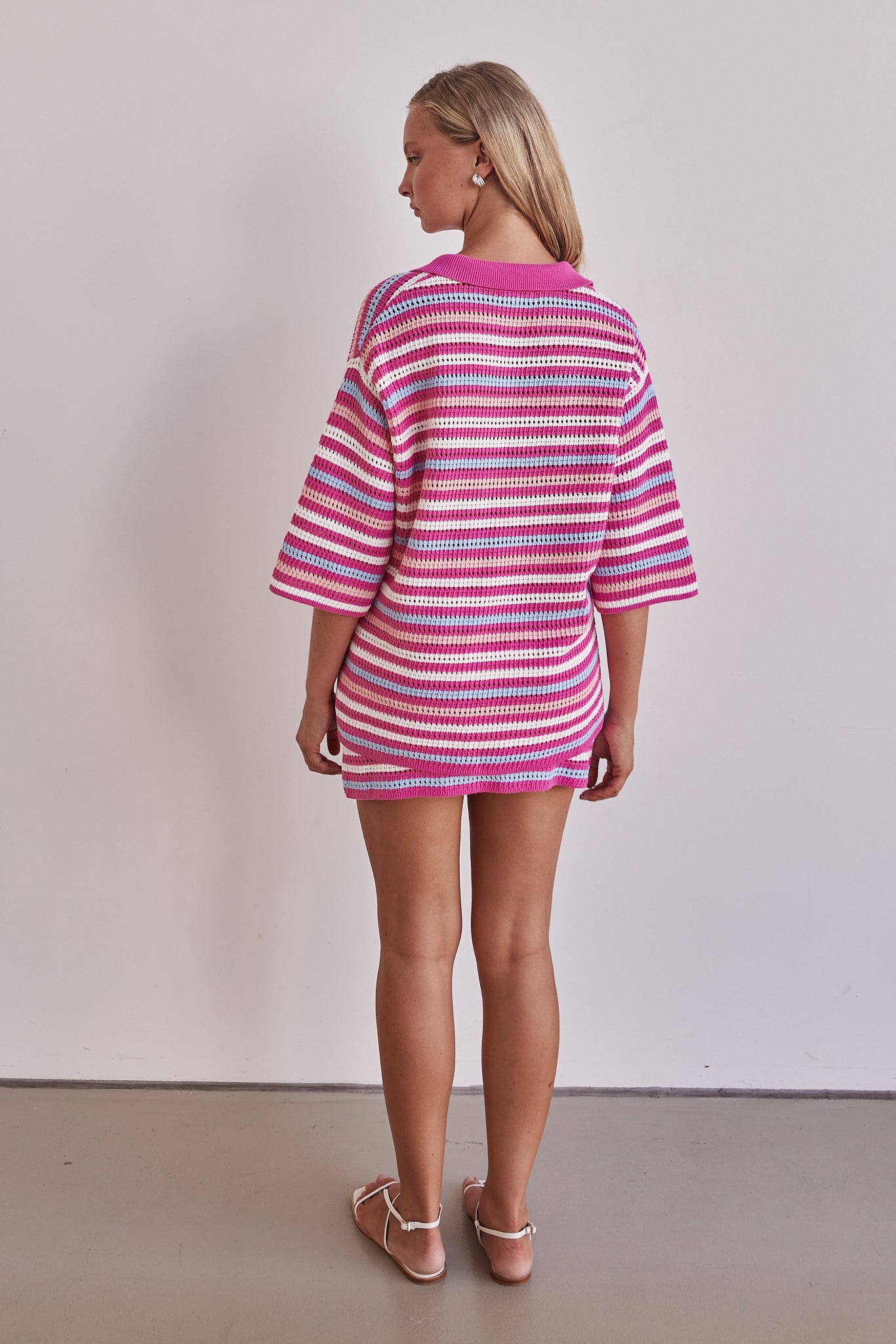 Delilah | Penelope Strick-Shirt Rosa