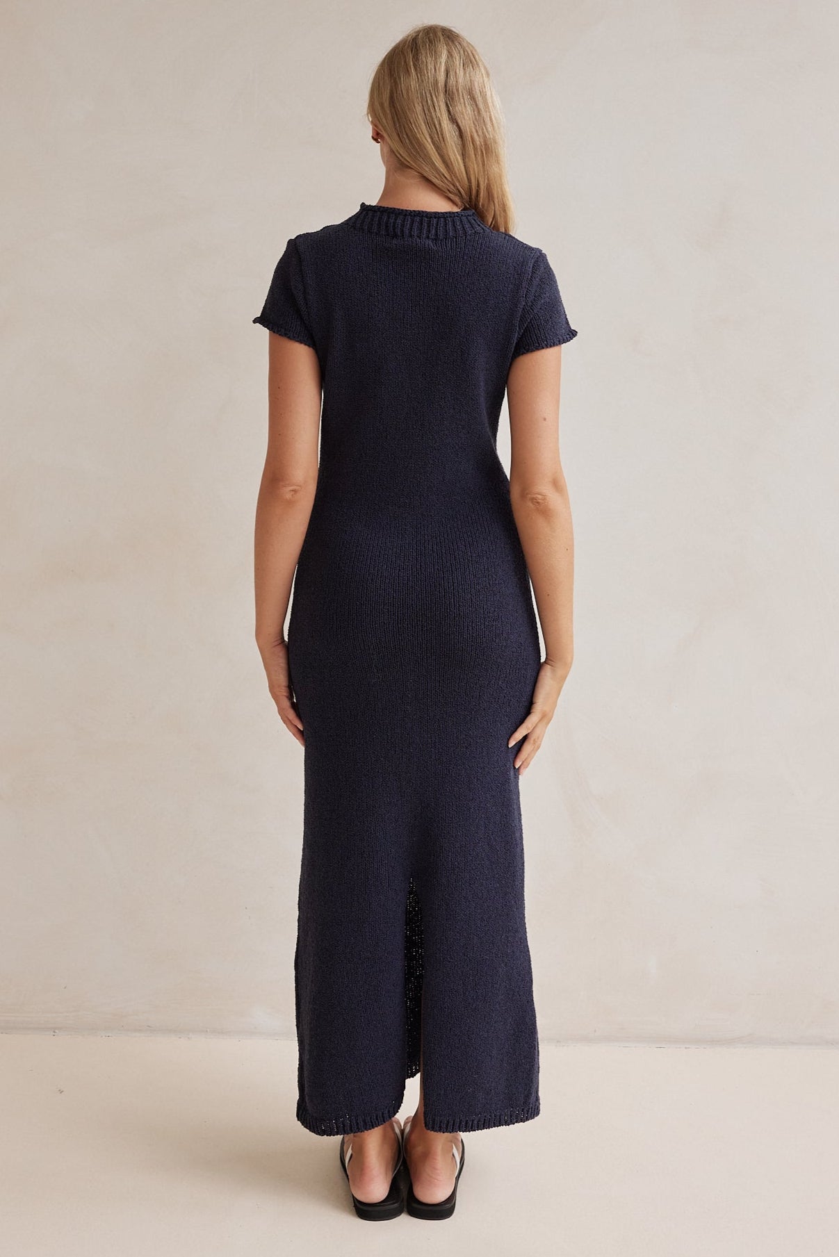 Antonia | Zaya Strick Maxikleid Marine