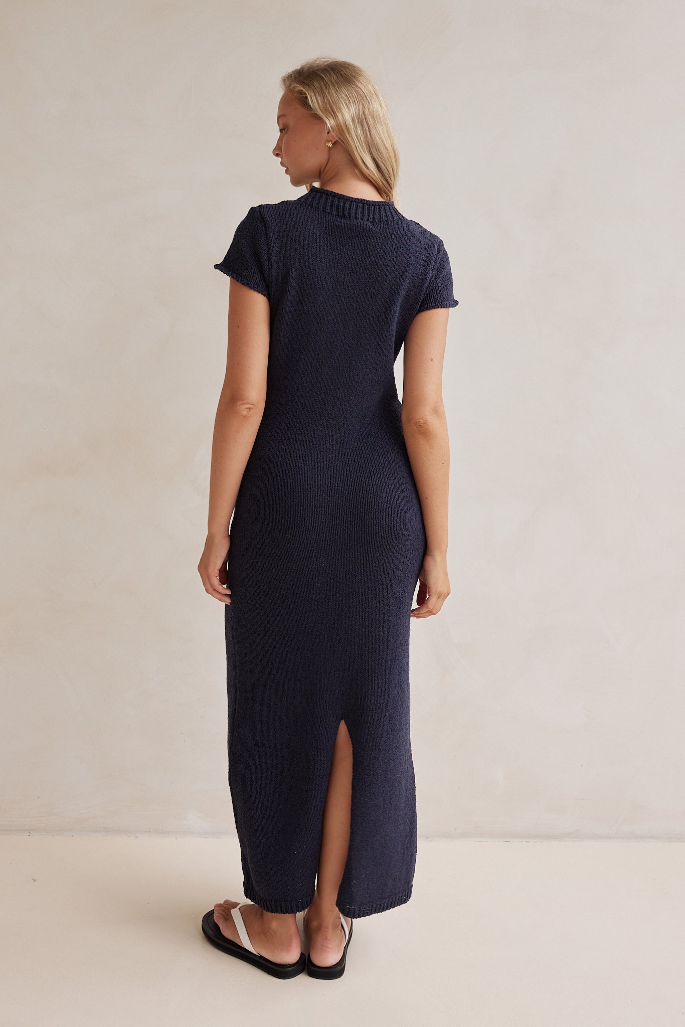 Antonia | Zaya Strick Maxikleid Marine