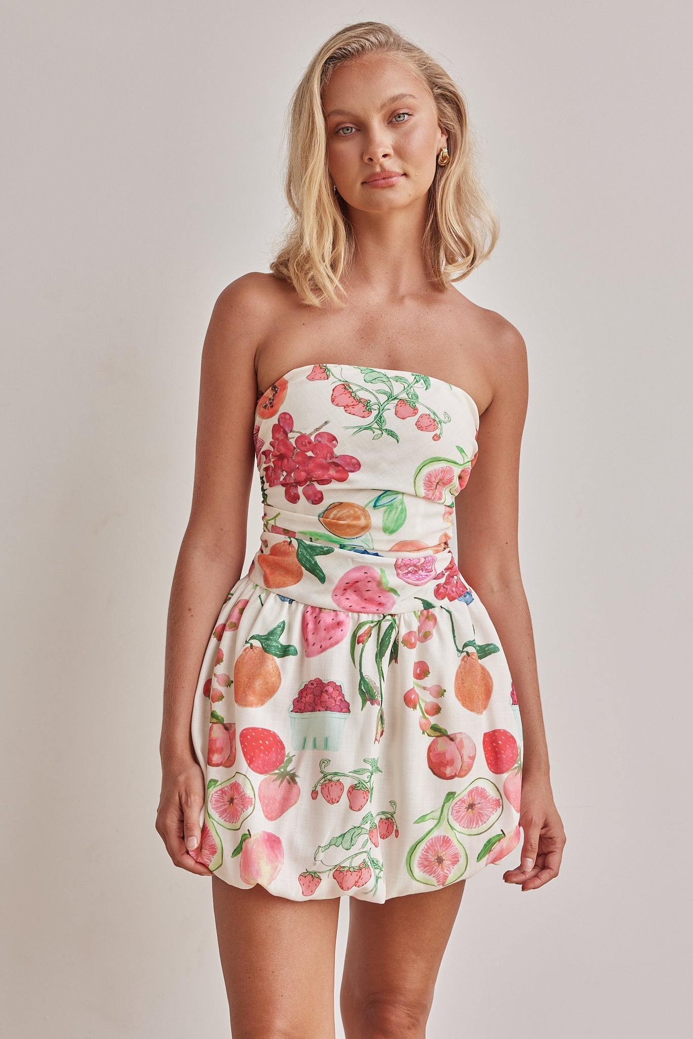Chance | Erdbeer-Minikleid Creme
