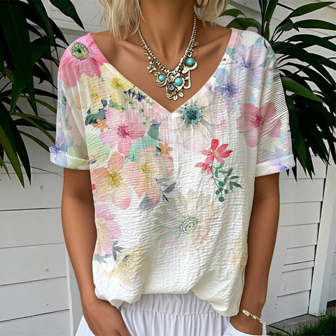 Patty | Lässiges T-Shirt mit Blumenmuster