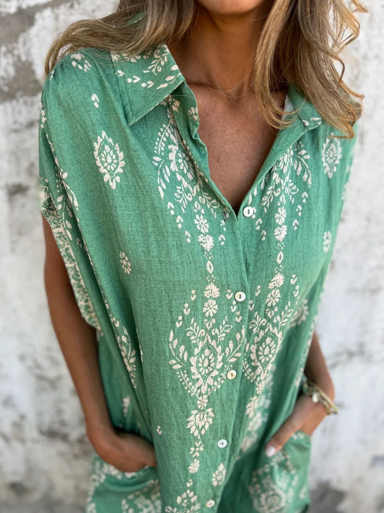 Nadia | Casualkleid mit Print und praktischer Tasche