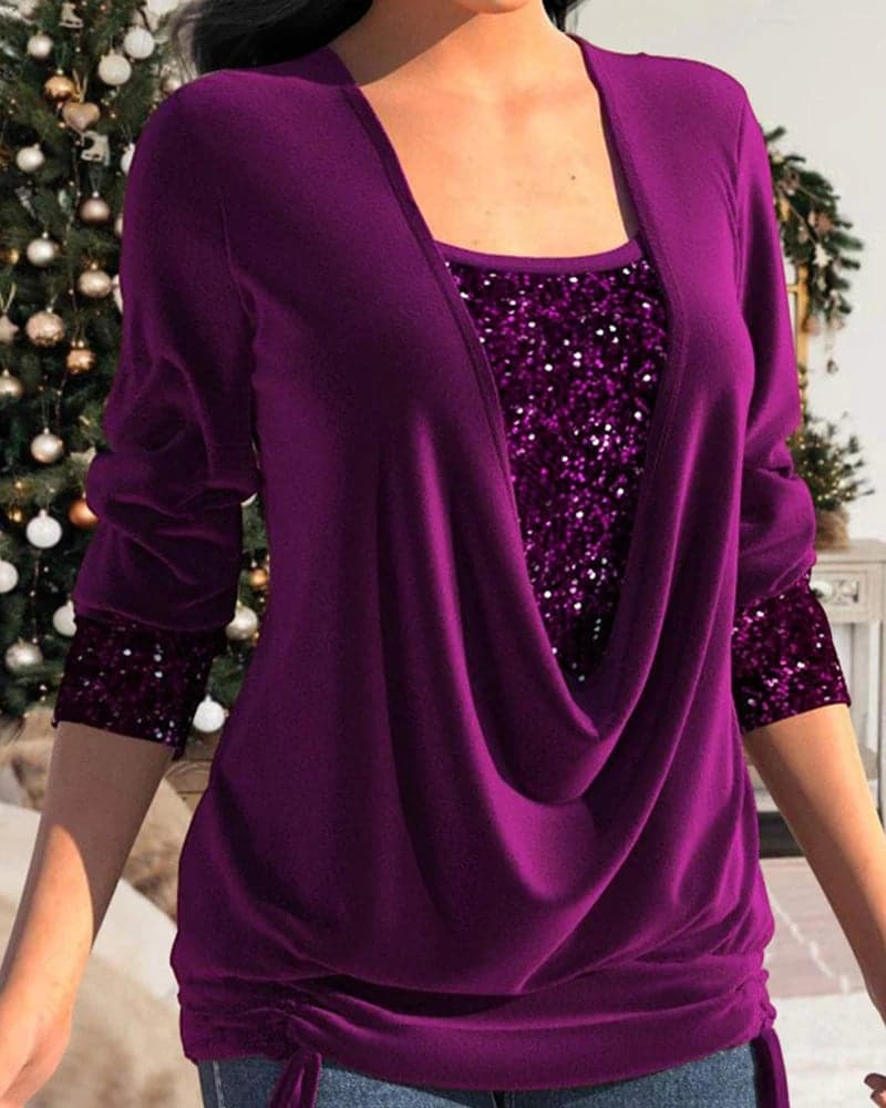 Elena | Elegante Bluse mit glänzenden Details