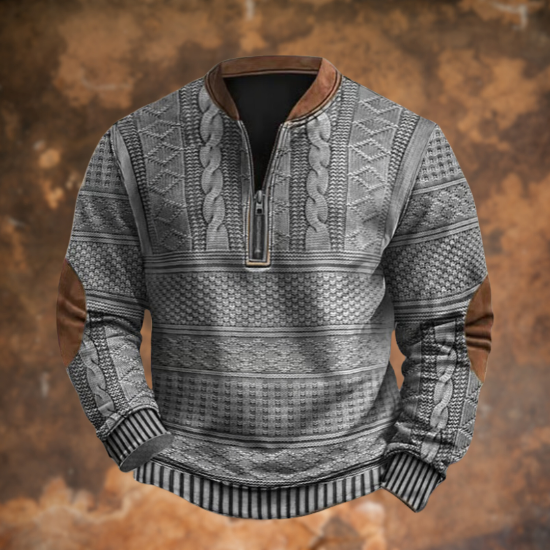 Jacob | Anton Strickpullover mit Reißverschlussdetail