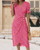 Ivy | Kurzärmeliges Kleid mit Blumenmuster