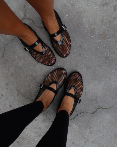 Gertrude | Aeden Paris Mesh Ballettschuhe