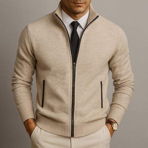 Arturo | Stylischer Cardigan Herren - Eleganter Strickcardigan mit Reißverschluss