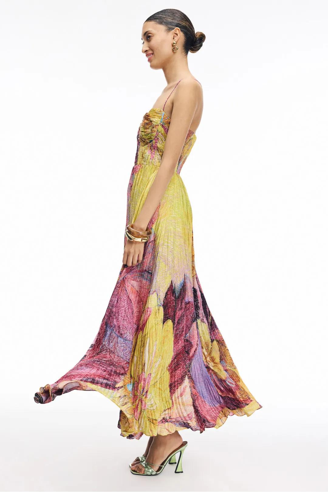 Rick | Kiara Maxikleid mit Multicolor-Ikat-Print