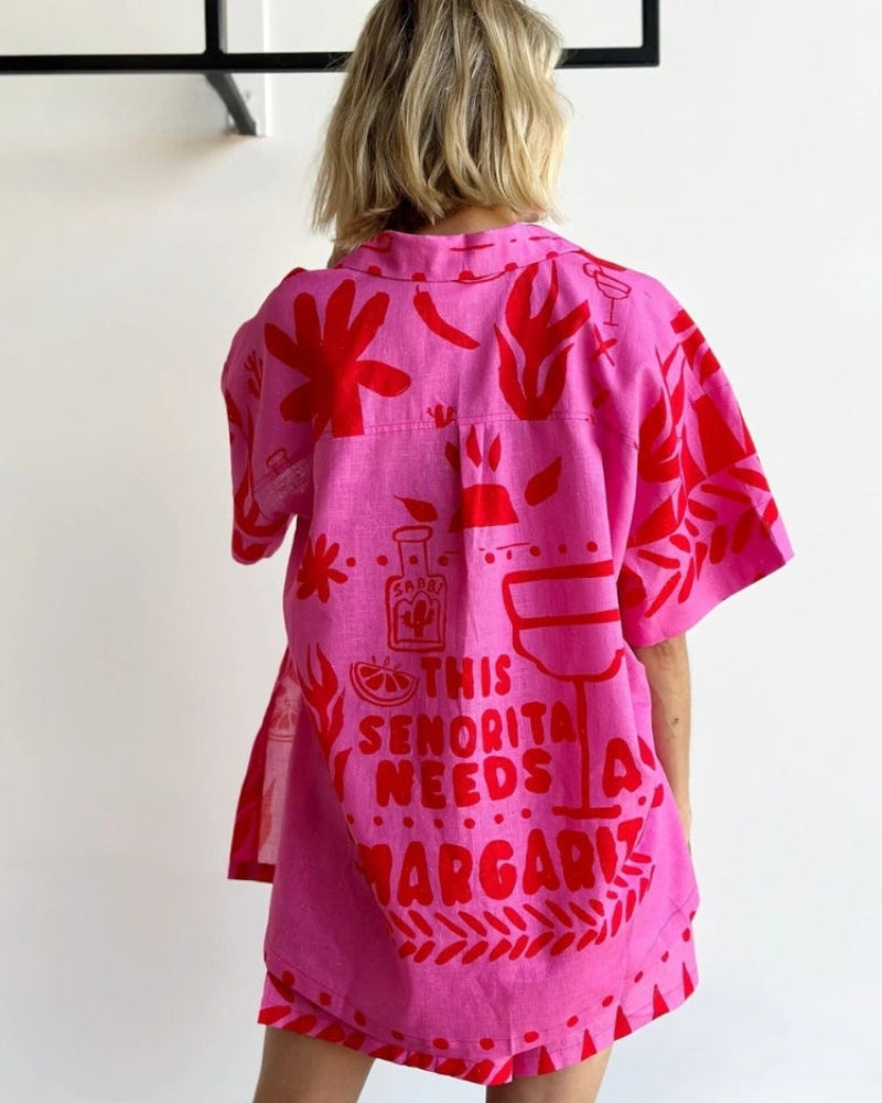 Kai | Lounge Set mit tropischem Print