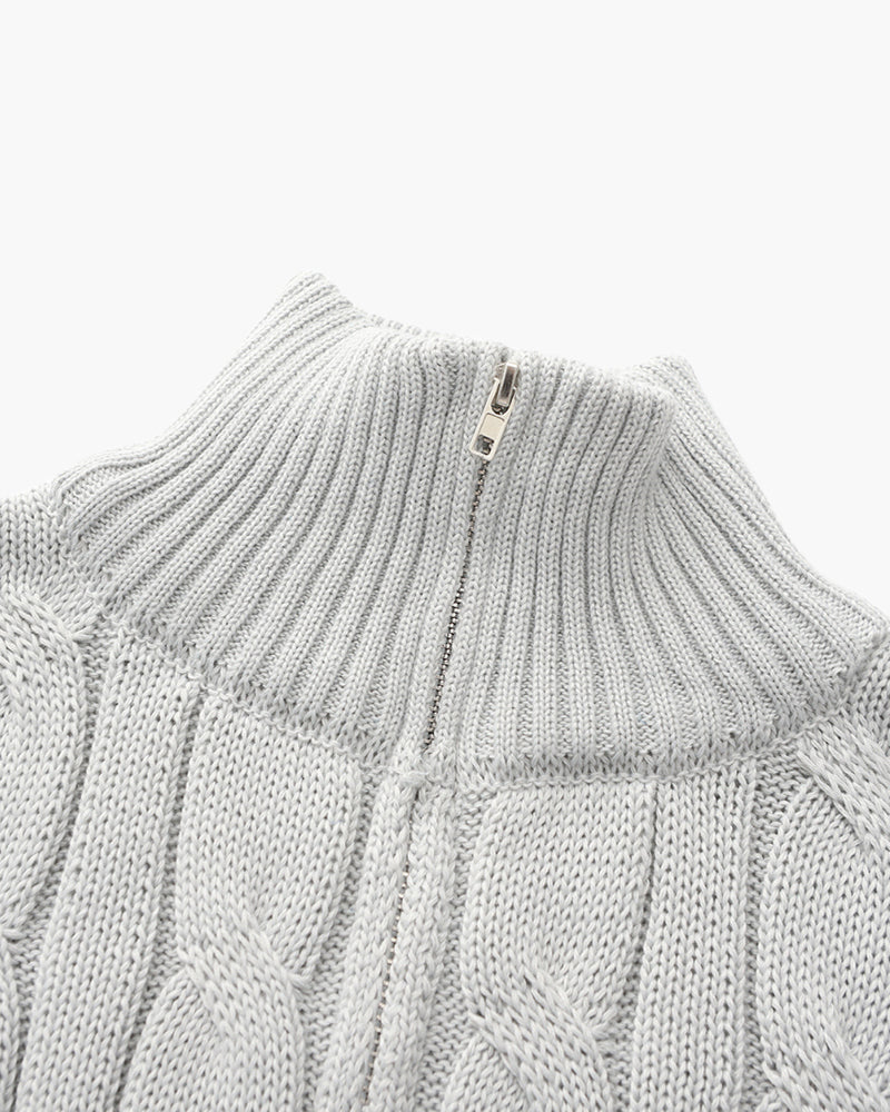 Vaugn | Pullover mit halbem Reißverschluss