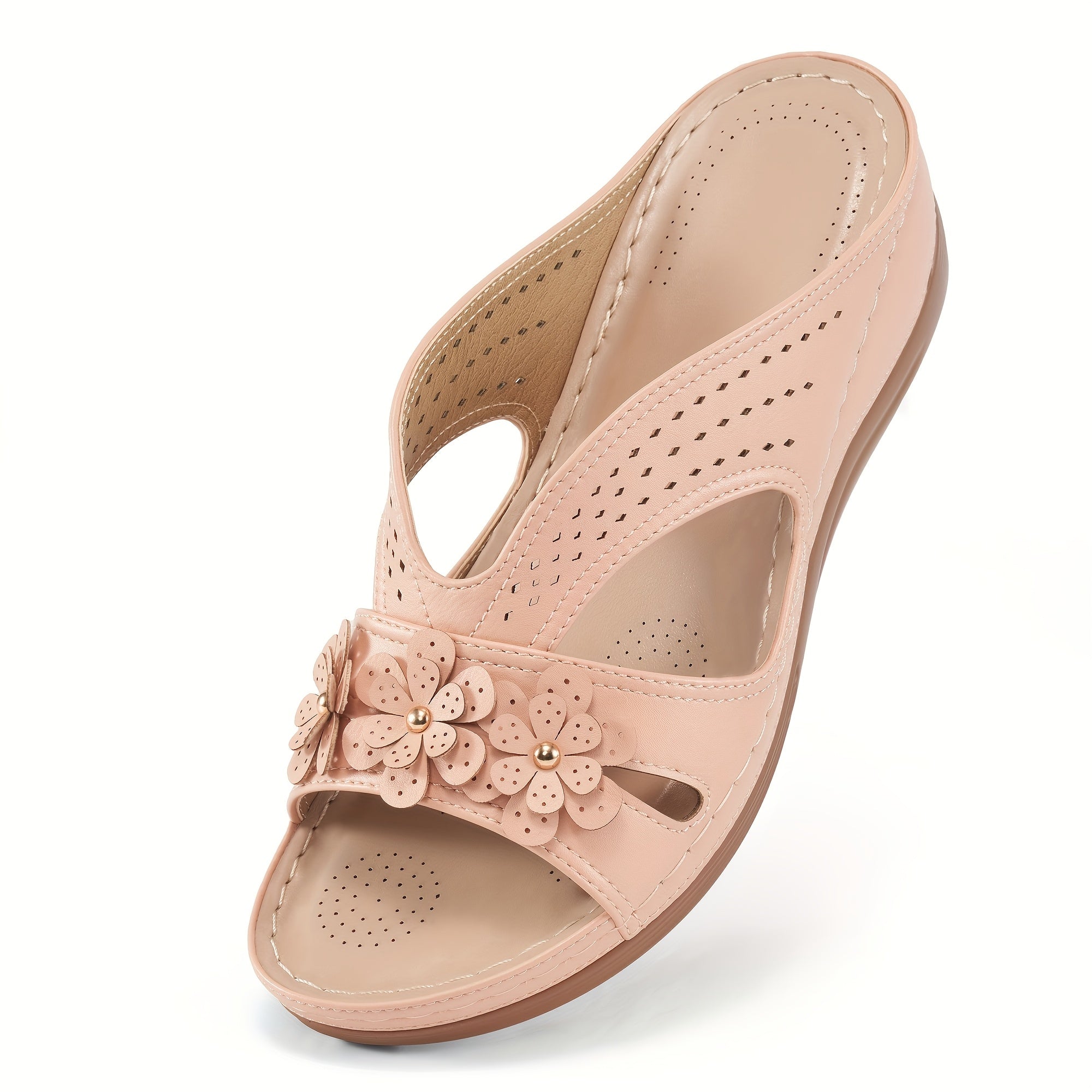 Julianna | Orthopädische Damen-Sandalen mit Keilabsatz und Blumenmuster