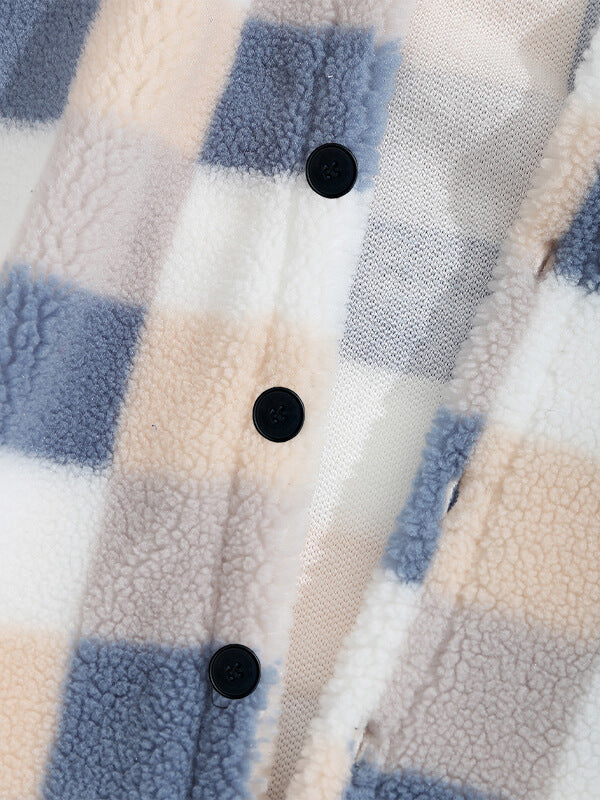 Derek | Flauschige karierte Jacke