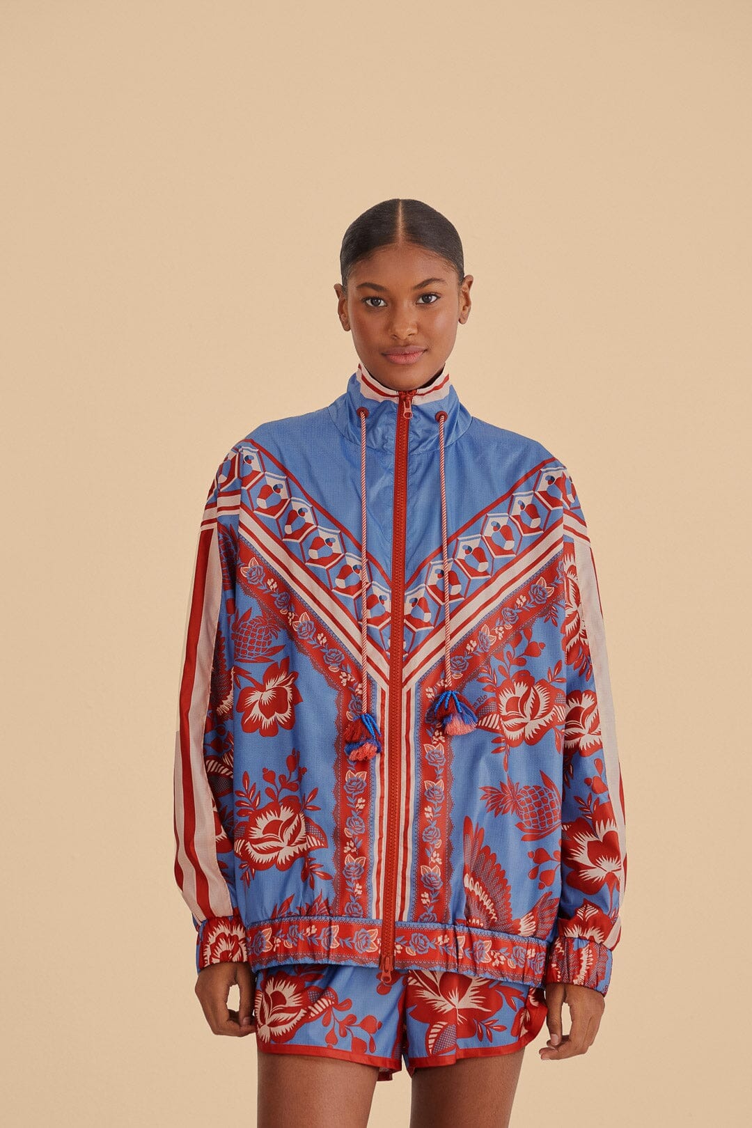 Legend | Blaue Spitzengarten-Nylon-Shorts