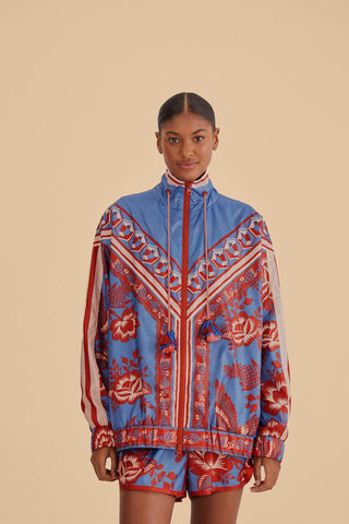 Legend | Blaue Spitzengarten-Nylon-Shorts