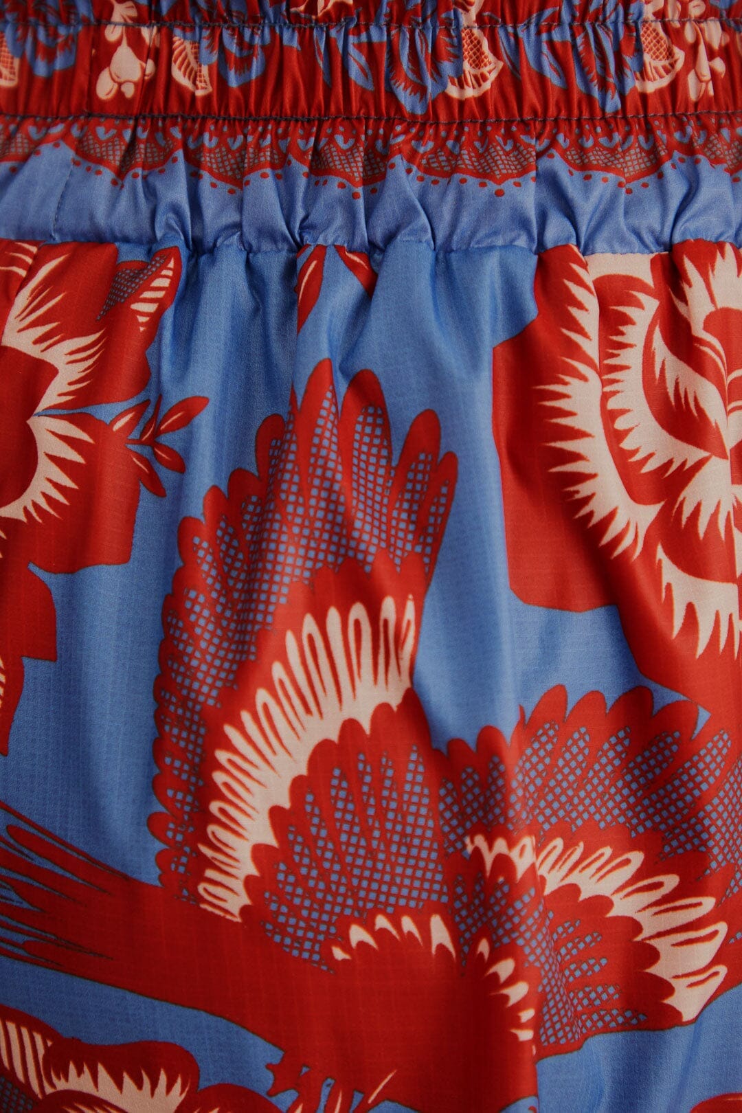 Legend | Blaue Spitzengarten-Nylon-Shorts