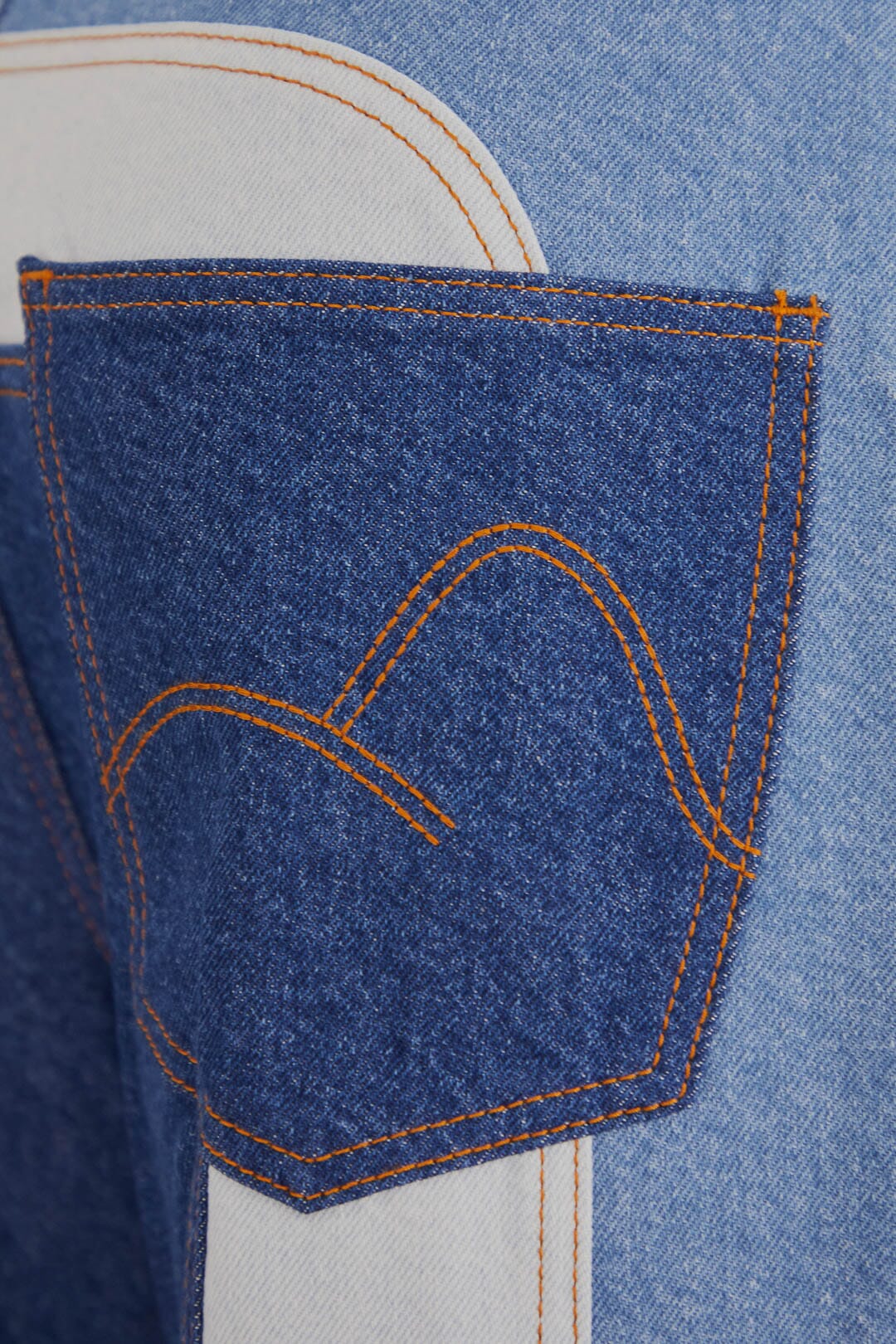 Nico | Patchwork-Denim-Weitgeschnittene Hose