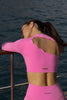 Leonie | Asymmetrisches langärmeliges Crop-Top