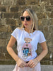 Baumwoll | T-Shirt mit geprägten