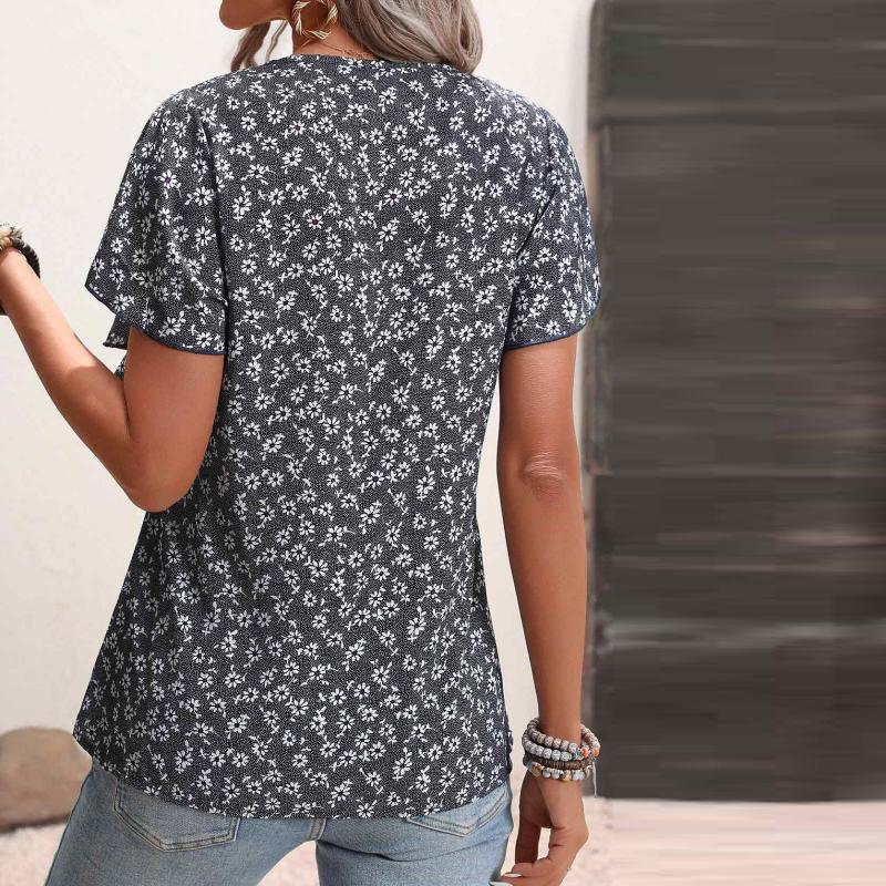 Wetley | Bluse Weit Geschnitten Vintage Blumenmuster