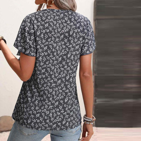 Wetley | Bluse Weit Geschnitten Vintage Blumenmuster